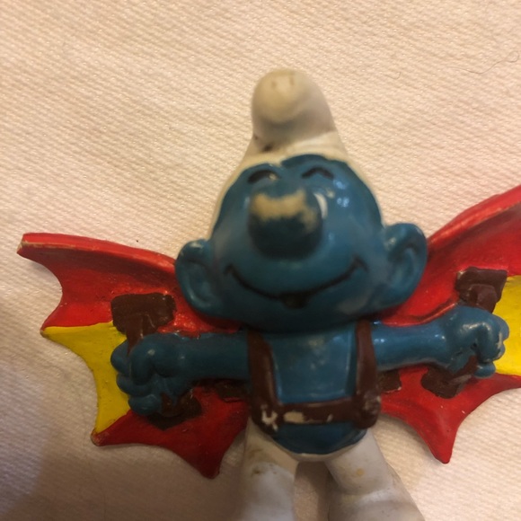 Smurfs 20036 Hang Glider Smurf Flying Wings Vintage Figure PVC Toy Figurine 80's - Picture 6 of 13